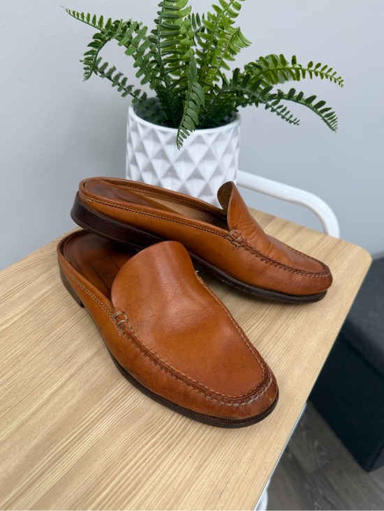 Cole Haan Shoes - Cole Haan Women's Leather Slip-On Loafers - Cognac Tan Sz 8B